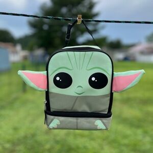RARE Star Wars The Mandalorian Grogu Lunch Box Baby Yoda LucasFilm 3D Ears Bag